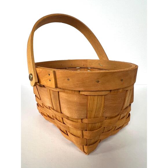 Vintage Basket Movable Handle 7x6 Longaberger Style Farmhouse Catch-all Storage - Picture 2 of 9